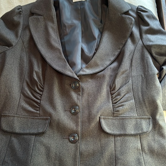 Ricki’s dress pants (size14) and jacket (size 18). Brown/gray - Picture 6 of 6